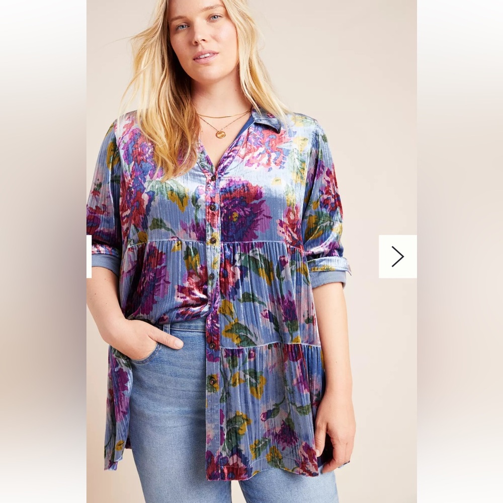 Floral Button-Up Women’s Top